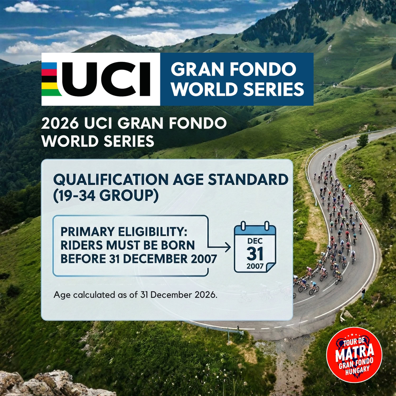 UCI korcsoportok 19 éves kortól